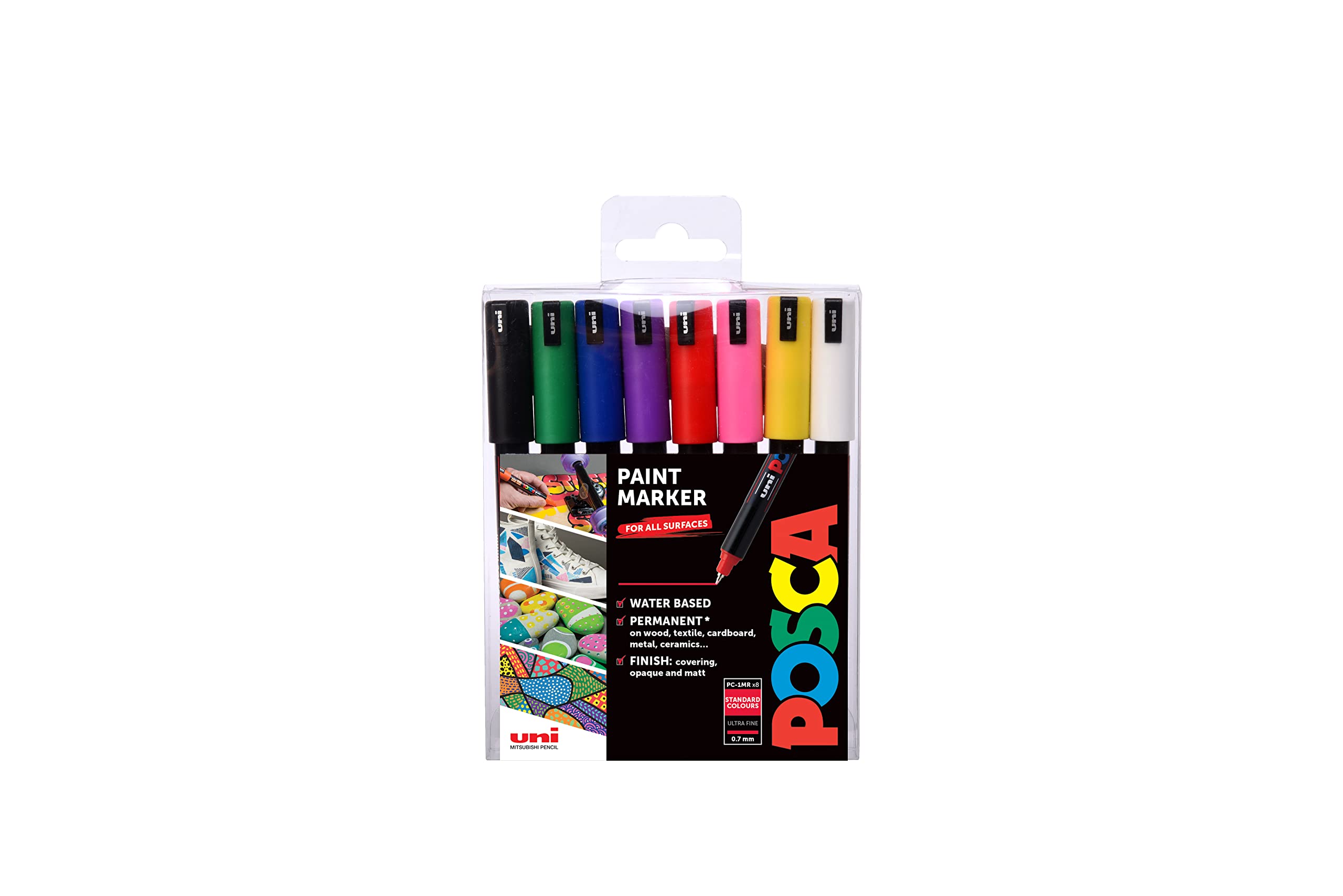 Foto 1 | Marcador De Pintura Posca Pc-1mr Con Punta Ultrafina, Juego De 8 Colores - Venta Internacional.
