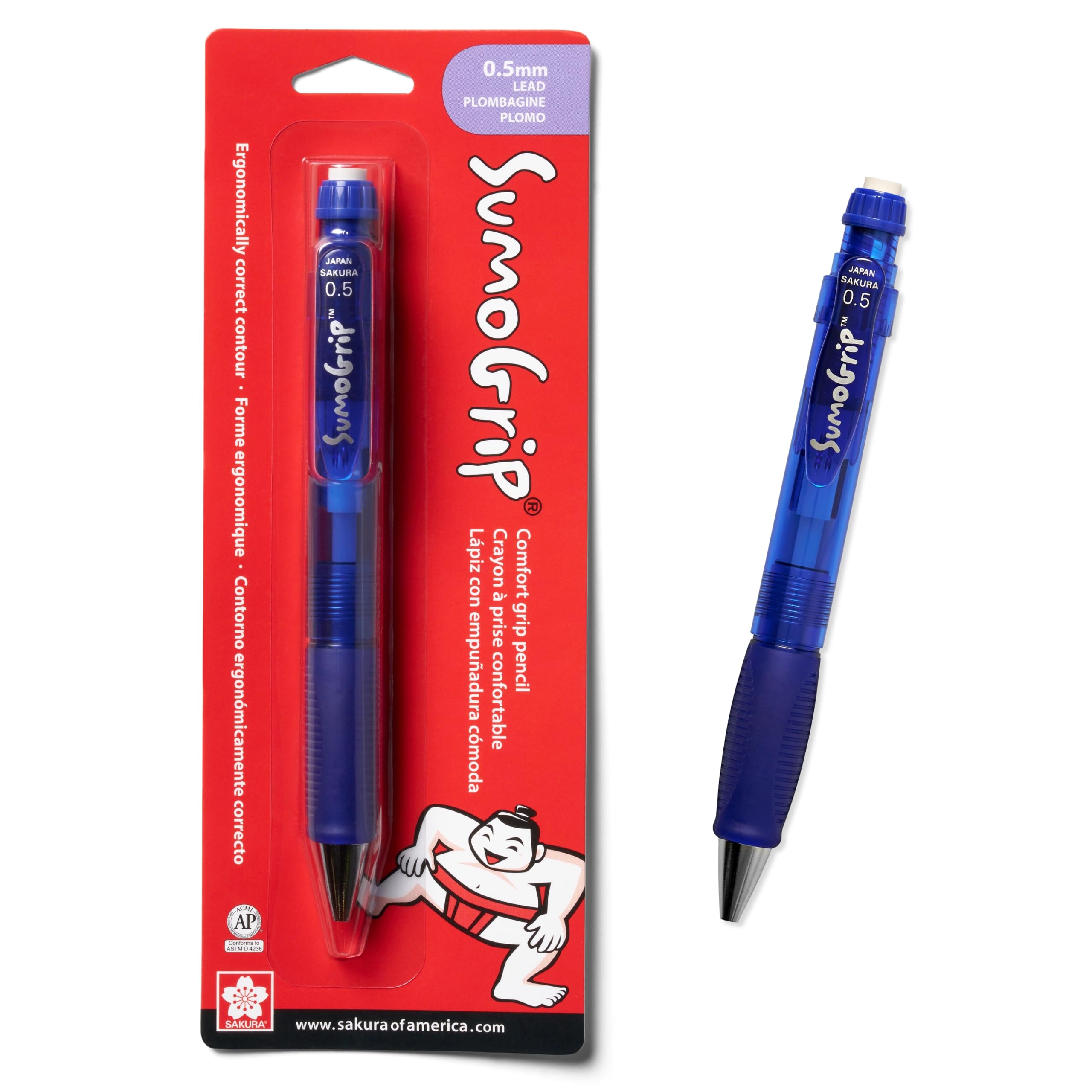 Foto 2 pulgar | Lápiz Mecánico Sakura Sumogrip De 0,5 Mm Con Agarre Cómodo - Venta Internacional.