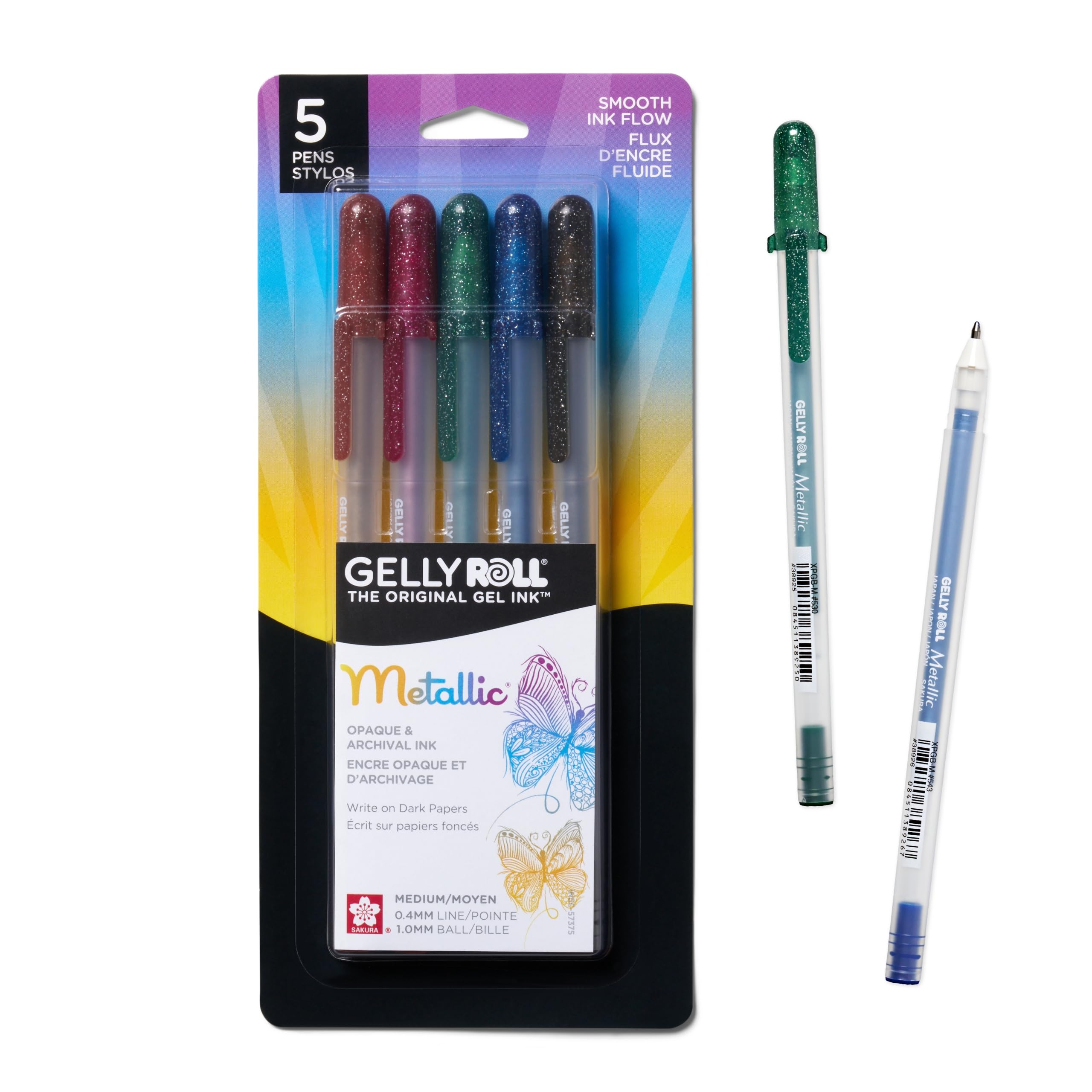 Foto 2 pulgar | Bolígrafos De Gel Sakura Gelly Roll Metallic, Paquete De 5 Unidades, Para Álbumes De Recortes - Venta Internacional.