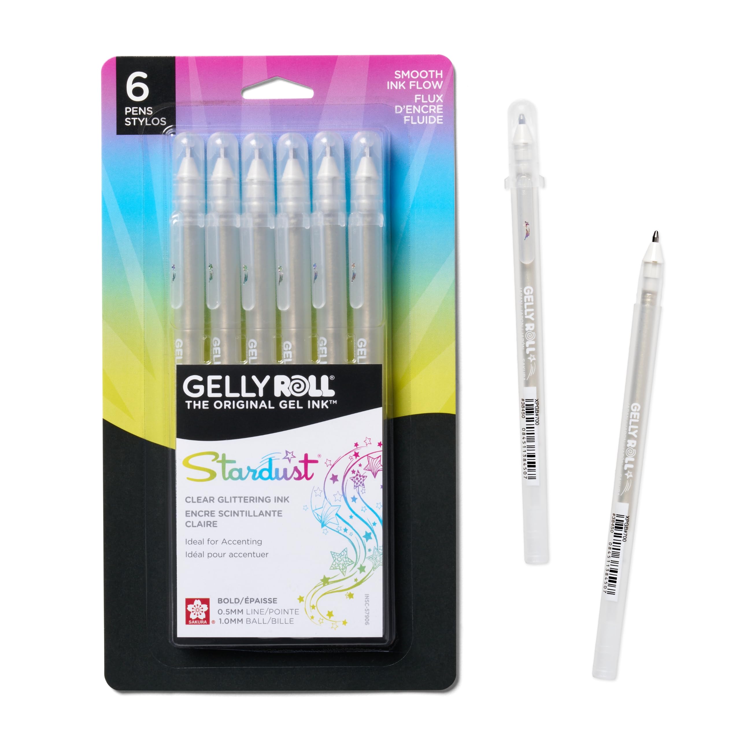 Foto 2 pulgar | Bolígrafos De Gel Con Purpurina Sakura Gelly Roll Stardust, Tinta Transparente, Paquete De 6 - Venta Internacional.