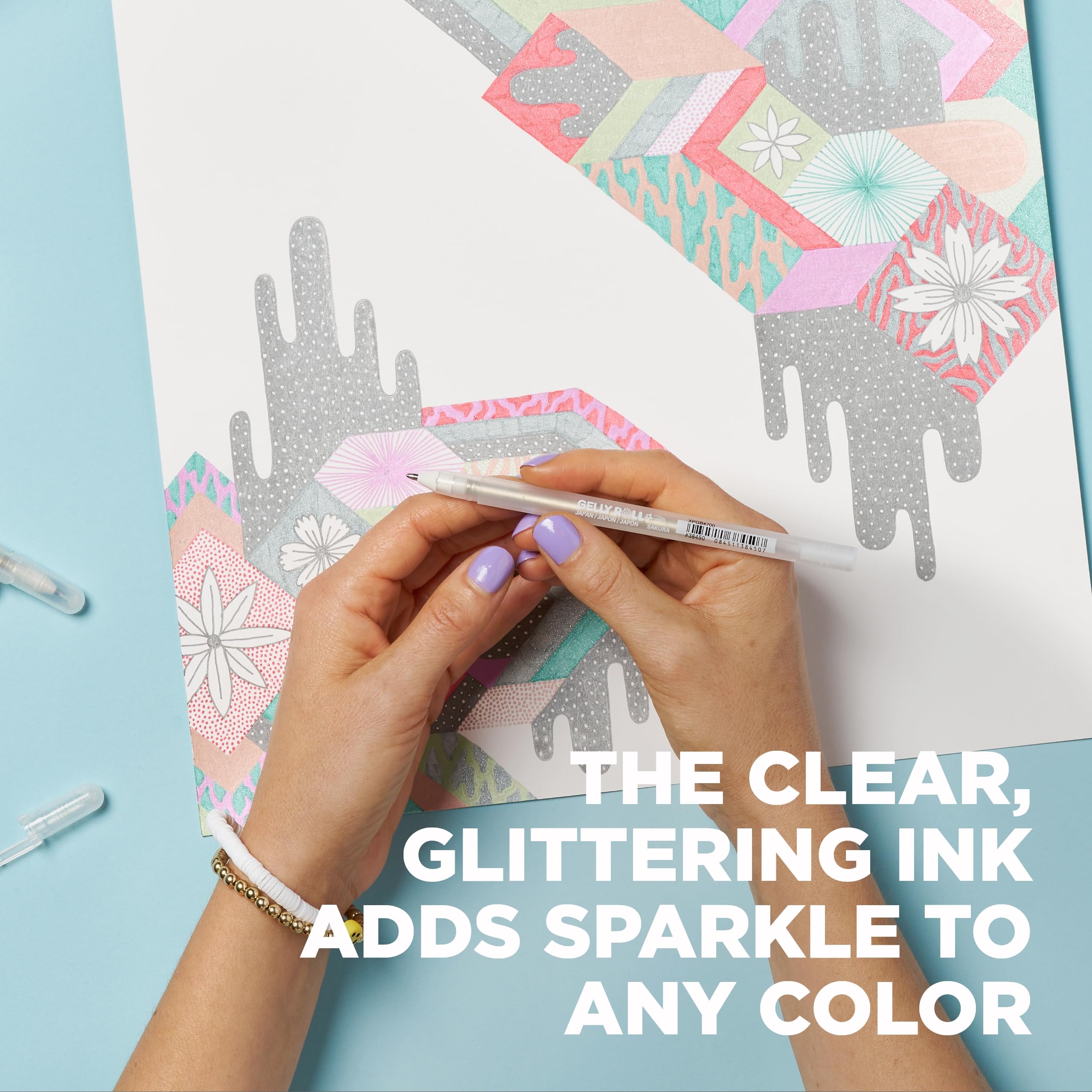 Foto 4 pulgar | Bolígrafos De Gel Con Purpurina Sakura Gelly Roll Stardust, Tinta Transparente, Paquete De 6 - Venta Internacional.
