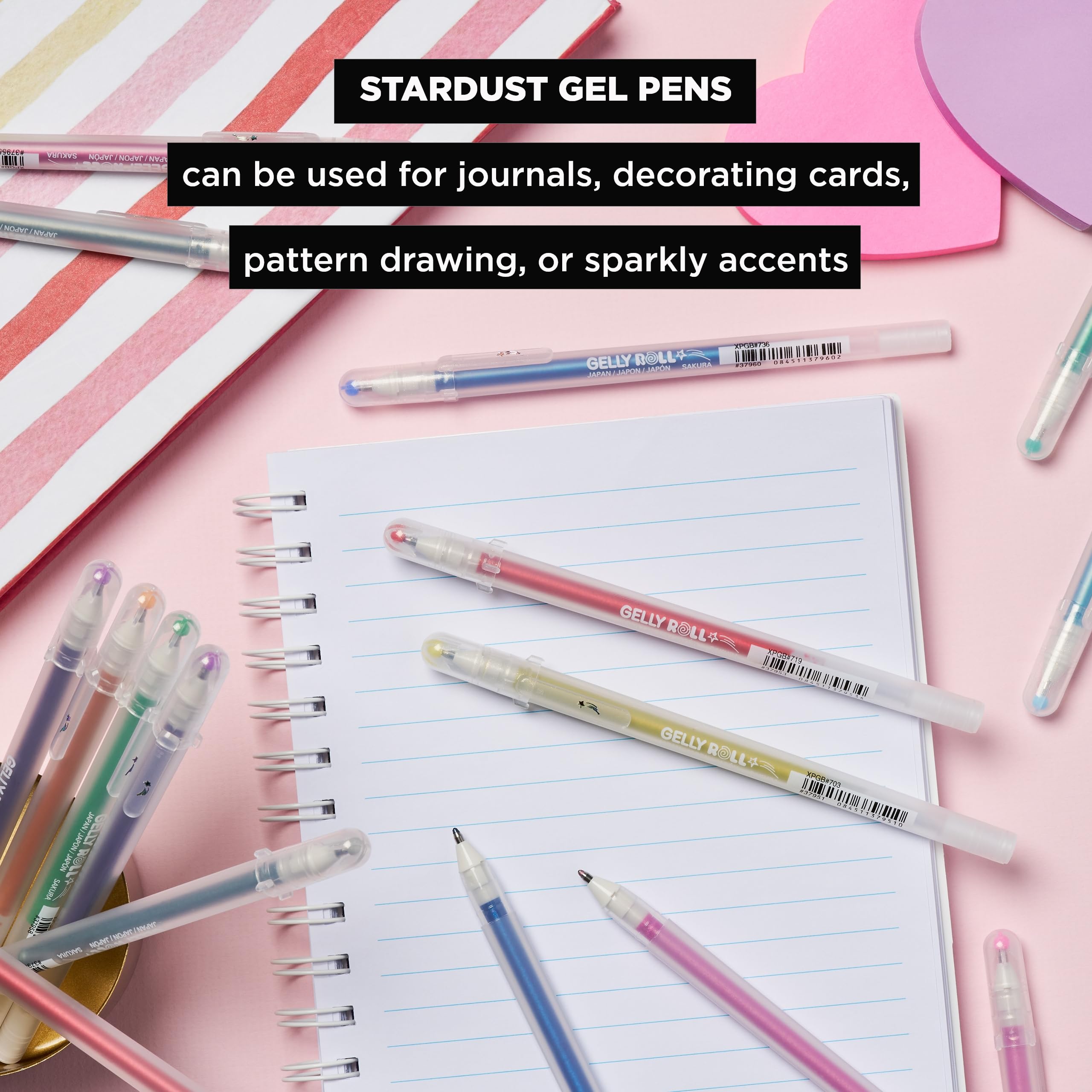 Foto 4 | Bolígrafos De Gel Con Purpurina Sakura Gelly Roll Stardust, Tinta Transparente, Paquete De 6 - Venta Internacional.