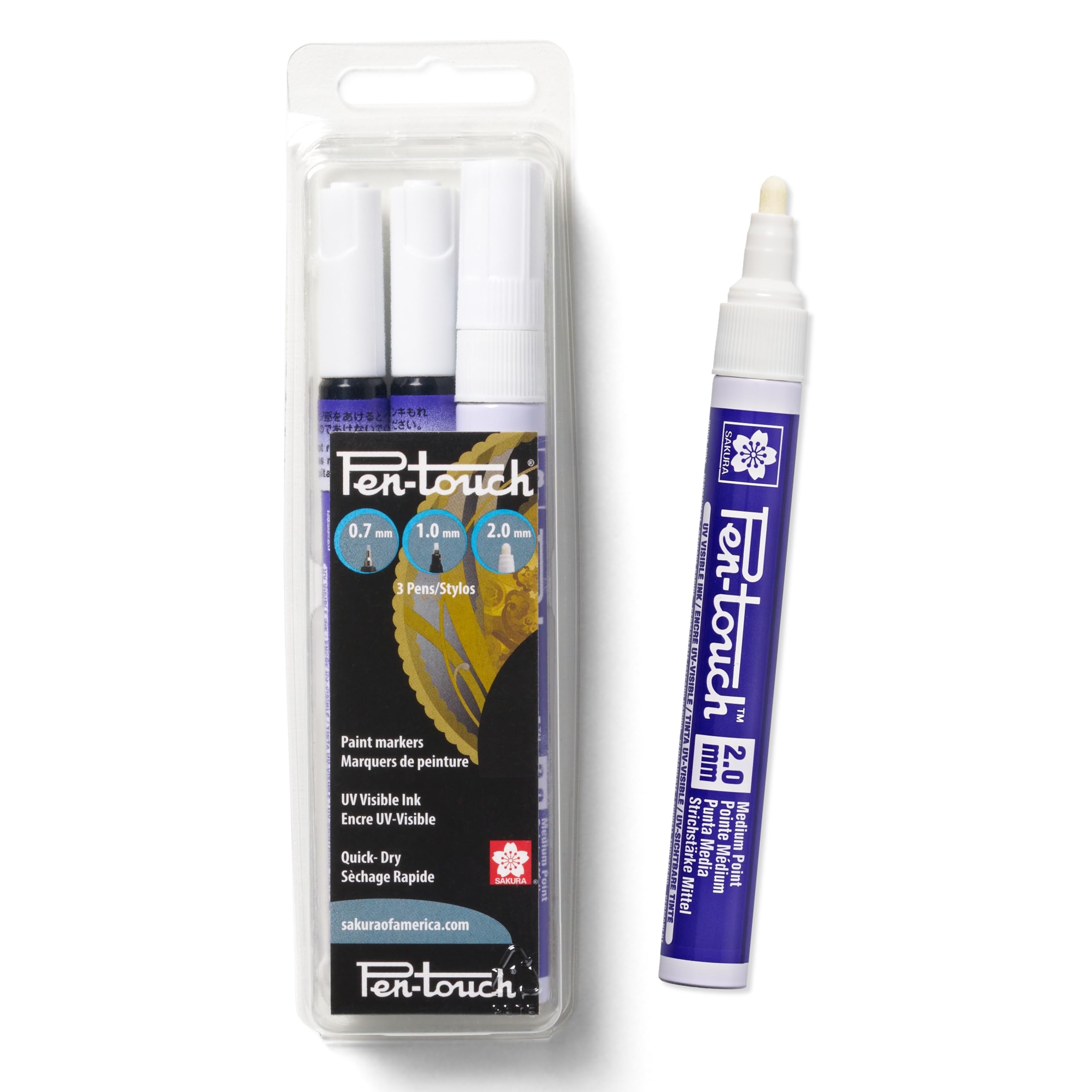 Foto 2 pulgar | Marcadores De Pintura Sakura Pen-touch Uv, Luz Negra, Paquete De 3 - Venta Internacional.