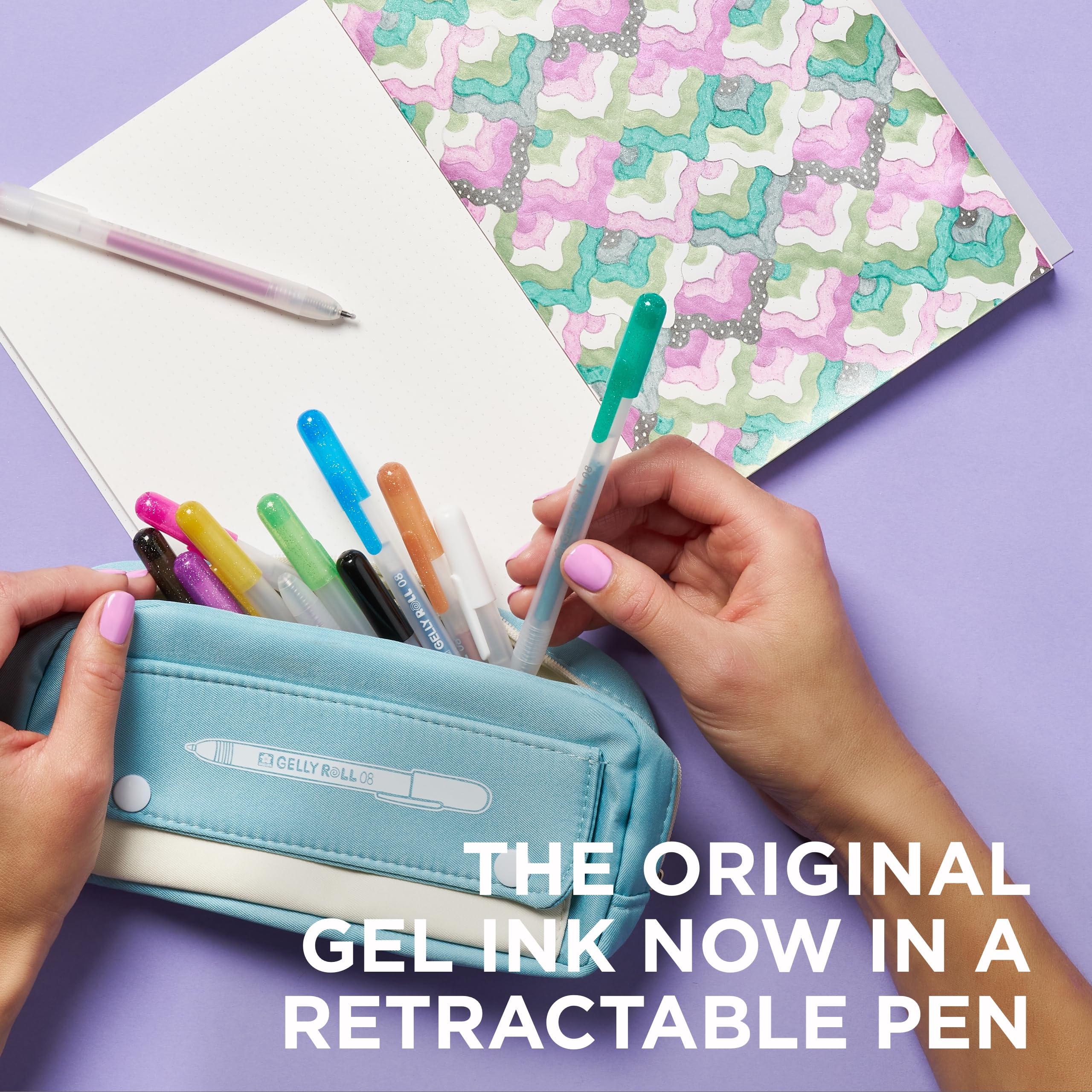 Foto 3 | Bolígrafos De Gel Sakura Gelly Roll Retráctiles 08 Puntos Medianos, 24 Bolígrafos - Venta Internacional.