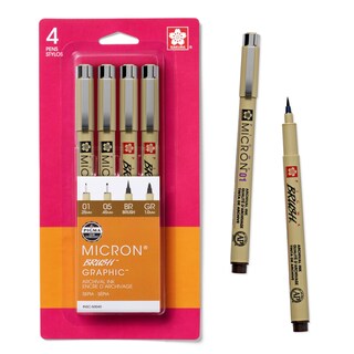 Foto 1 | Bolígrafos De Punta Fina Sakura Pigma Micron Archival, Tinta Sepia, Paquete De 4 - Venta Internacional.