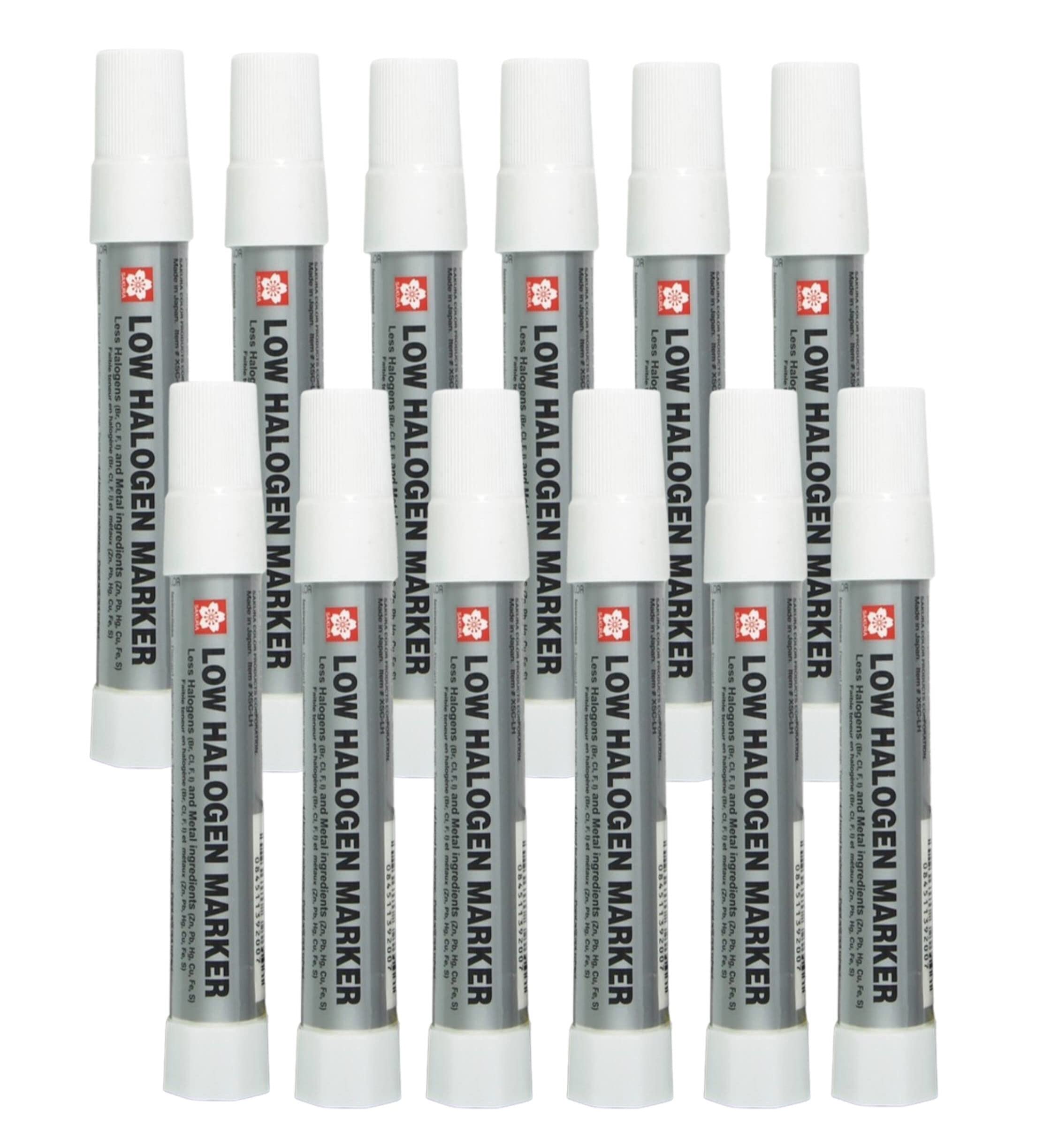 Foto 2 pulgar | Marcador De Pintura Sakura Con Bajo Contenido De Halógeno, Sólido, Punta Torcida, Blanco, Paquete De 12 - Venta