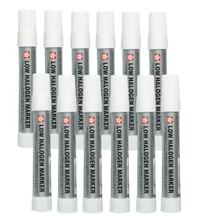 Foto 1 | Marcador De Pintura Sakura Con Bajo Contenido De Halógeno, Sólido, Punta Torcida, Blanco, Paquete De 12 - Venta