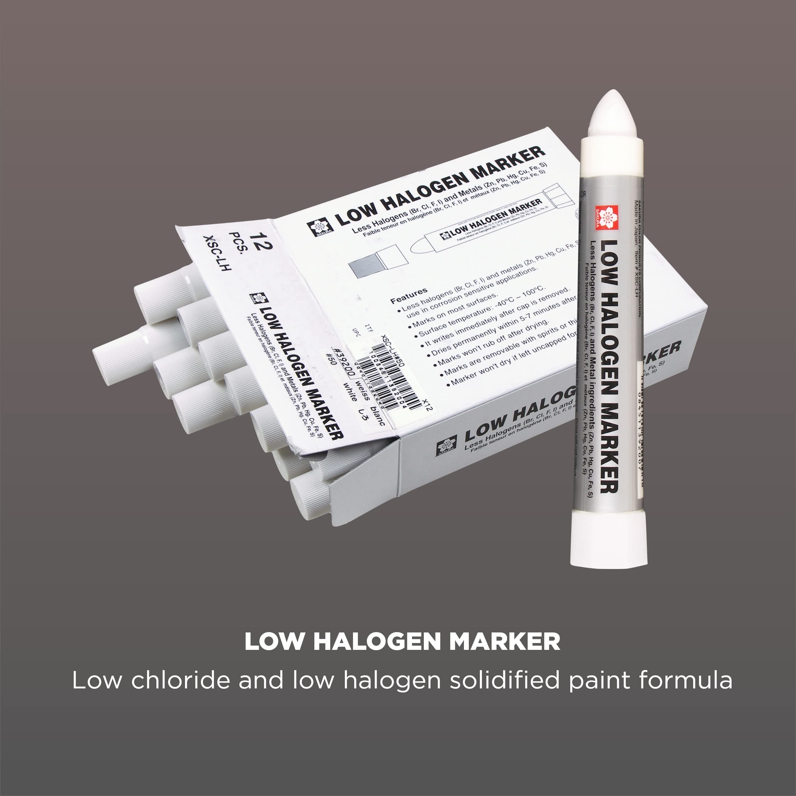 Foto 3 pulgar | Marcador De Pintura Sakura Con Bajo Contenido De Halógeno, Sólido, Punta Torcida, Blanco, Paquete De 12 - Venta