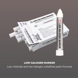 Foto 2 | Marcador De Pintura Sakura Con Bajo Contenido De Halógeno, Sólido, Punta Torcida, Blanco, Paquete De 12 - Venta