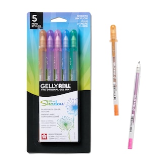 Foto 1 | Bolígrafos De Gel Sakura Gelly Roll Silver Shadow Bold Point, Paquete De 5 - Venta Internacional.