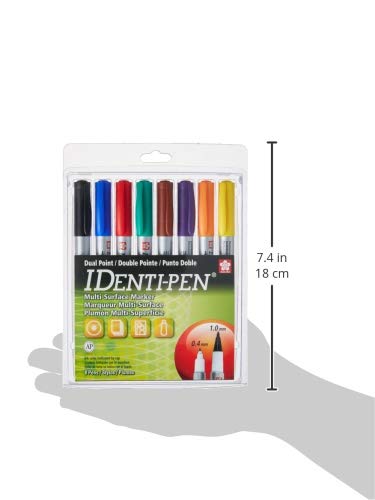 Foto 4 pulgar | Rotuladores Permanentes Sakura Identi-pen De Doble Punta, 8 Bolígrafos - Venta Internacional.