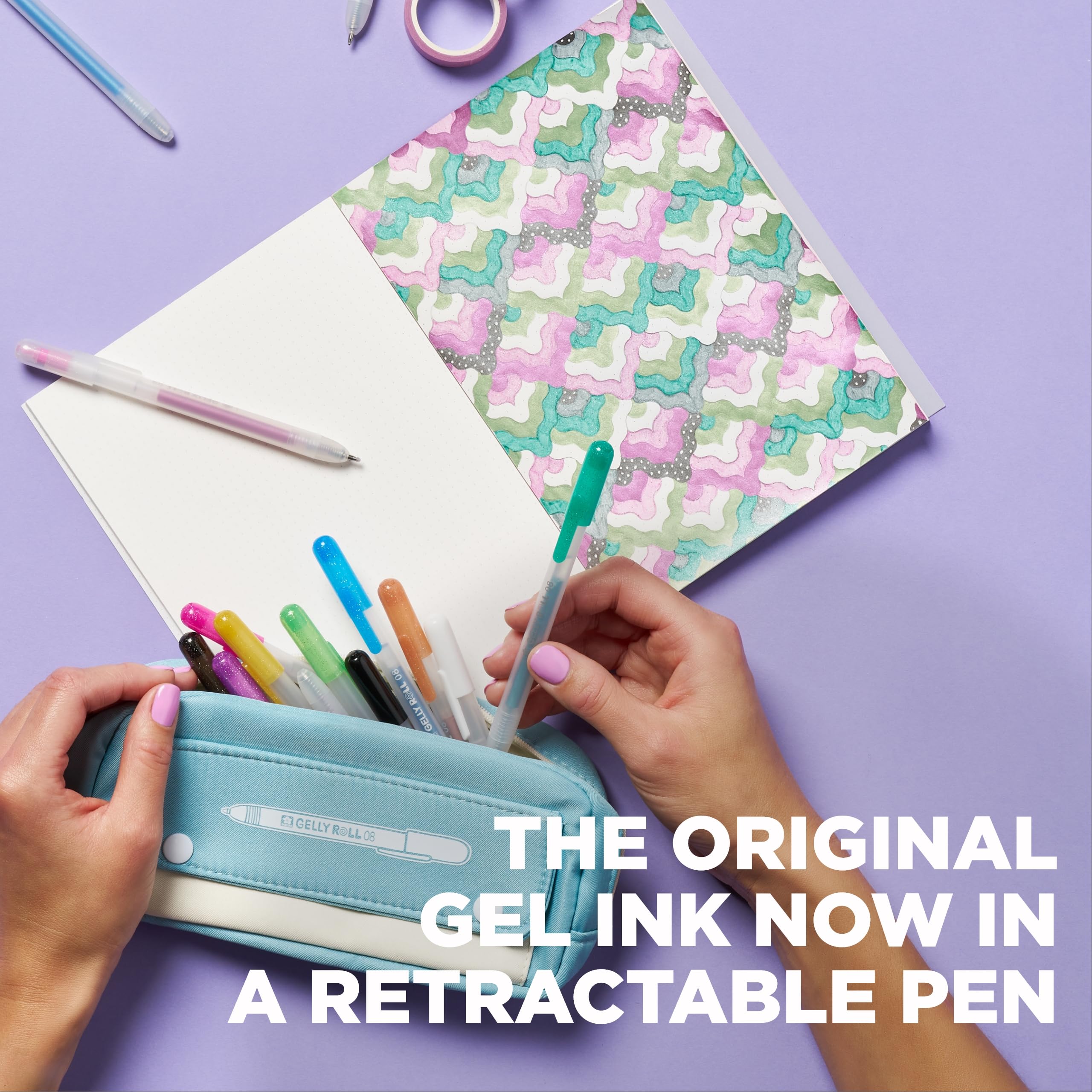 Foto 4 pulgar | Bolígrafos De Gel Sakura Gelly Roll Retráctiles Clásicos, 12 Colores - Venta Internacional.