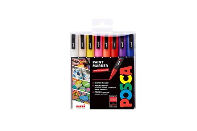 Foto 1 | Marcador Uni Posca Pc-3m Con Punta Redonda Fina, Varios Colores, 16 Unidades - Venta Internacional.