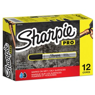 Foto 1 | Marcadores Permanentes Sharpie Pro Industrial 12 Negros - Venta Internacional.