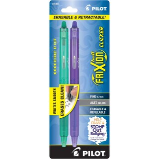 Foto 2 | Bolígrafos De Tinta De Gel Pilot Frixion Clicker Fine Point, Paquete De 2 - Venta Internacional.