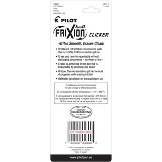 Foto 6 | Bolígrafos De Tinta De Gel Pilot Frixion Clicker Fine Point, Paquete De 2 - Venta Internacional.