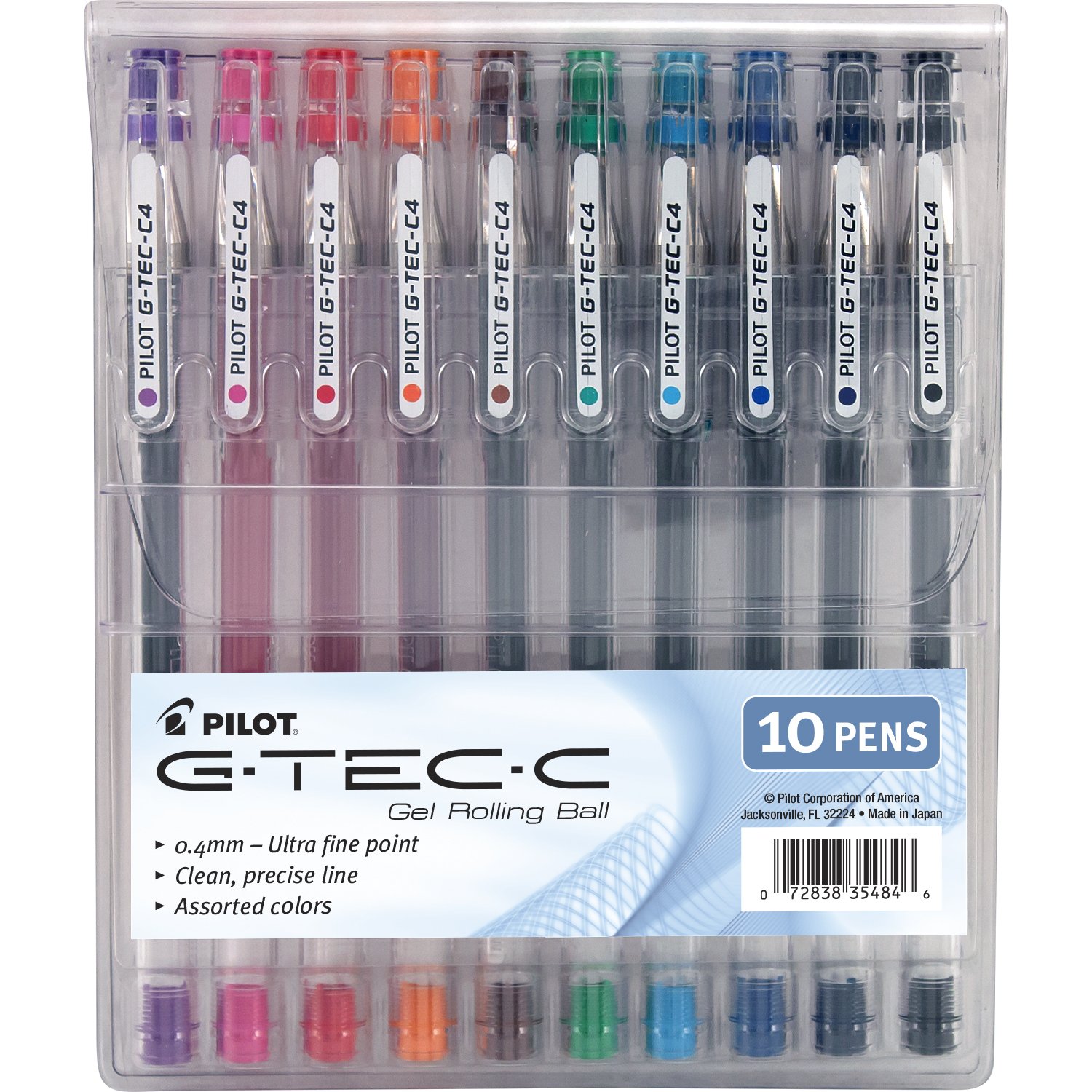 Foto 2 pulgar | Bolígrafos Enrollables De Tinta De Gel Pilot G-tec-c Ultrafinos De 0,4 Mm, Paquete De 10 - Venta Internacional.