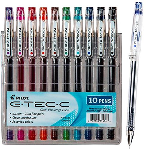 Foto 4 pulgar | Bolígrafos Enrollables De Tinta De Gel Pilot G-tec-c Ultrafinos De 0,4 Mm, Paquete De 10 - Venta Internacional.