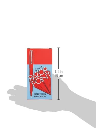 Foto 4 pulgar | Rotuladores Pilot Razor Point, Tinta Roja Ultrafina, 12 X 0,3 Mm - Venta Internacional.