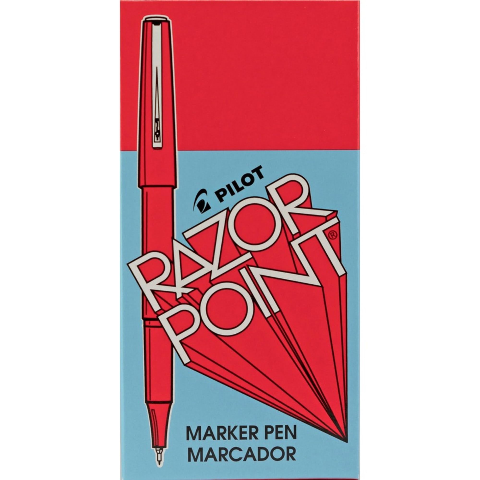 Foto 5 pulgar | Rotuladores Pilot Razor Point, Tinta Roja Ultrafina, 12 X 0,3 Mm - Venta Internacional.
