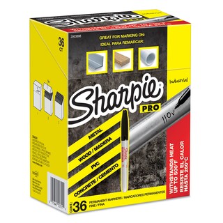 Foto 1 | Rotuladores Permanentes Sharpie Industrial De Punta Fina Negros, 36 Unidades - Venta Internacional.