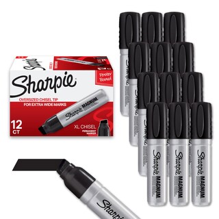 Foto 1 | Rotuladores Permanentes Sharpie Magnum Con Punta De Cincel De Gran Tamaño, 12 - Venta Internacional.