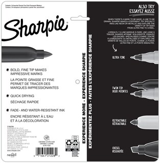 Foto 5 | Juego De Rotuladores Sharpie Glam Pop, Punta Fina Permanente, 34 Unidades - Venta Internacional.