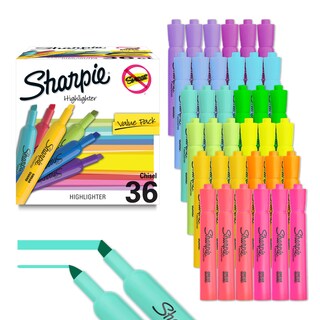 Foto 1 | Juego De Iluminadores Sharpie Tank Style Con Punta Cincelada, 36 Colores - Venta Internacional.