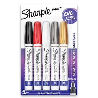 Foto 1 | Marcadores De Pintura Sharpie A Base De Aceite Medium Point, 5 Colores - Venta Internacional.