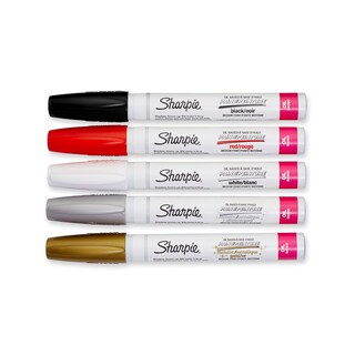 Foto 2 | Marcadores De Pintura Sharpie A Base De Aceite Medium Point, 5 Colores - Venta Internacional.