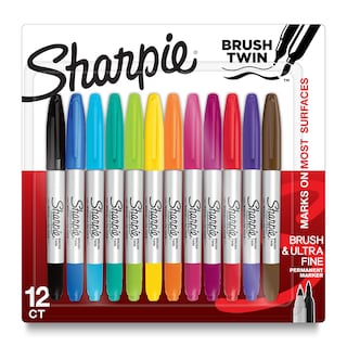 Foto 1 | Rotulador Sharpie Brush Twin Permanent, 12 Colores Surtidos - Venta Internacional.