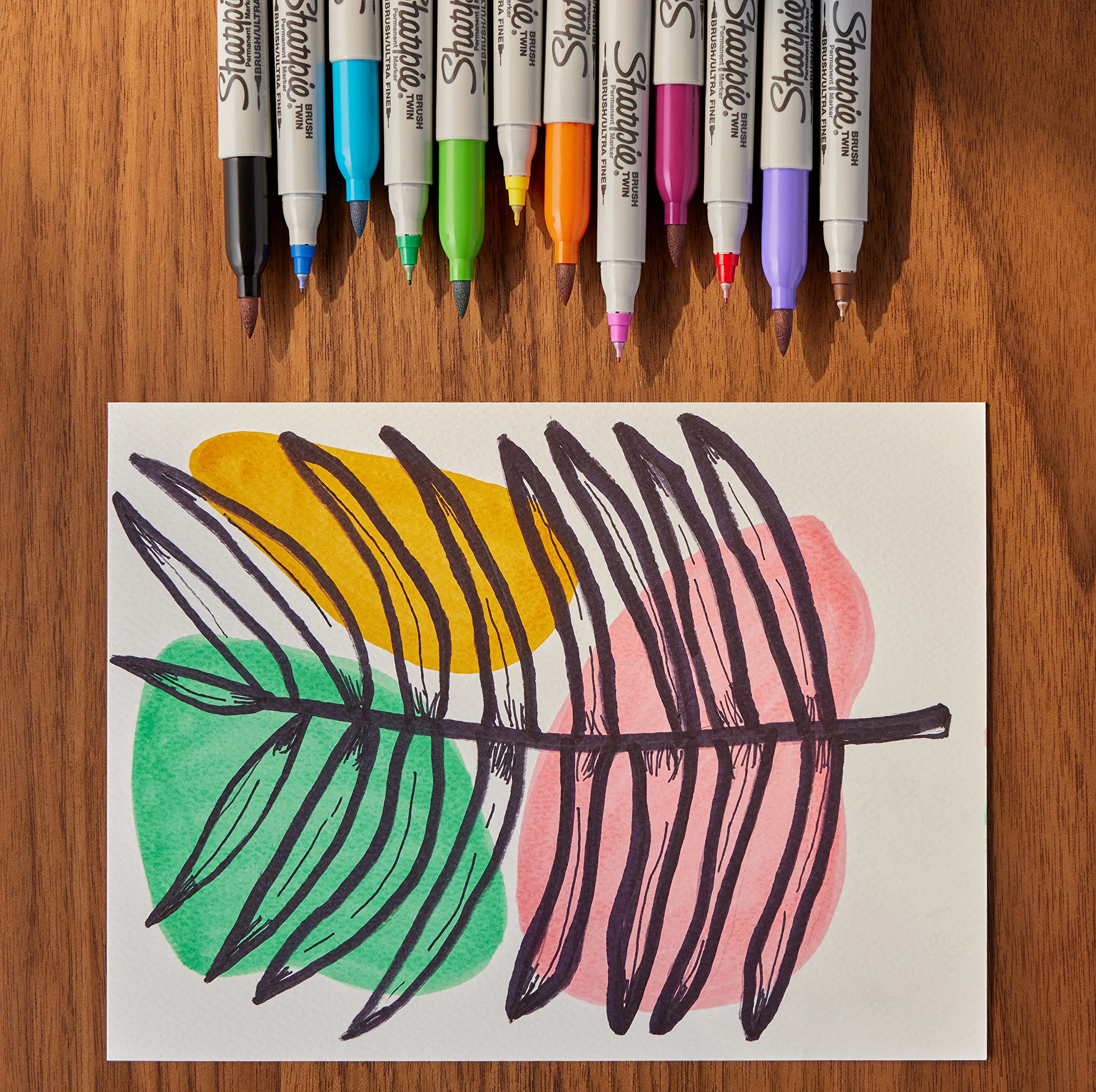 Foto 5 pulgar | Rotulador Sharpie Brush Twin Permanent, 12 Colores Surtidos - Venta Internacional.