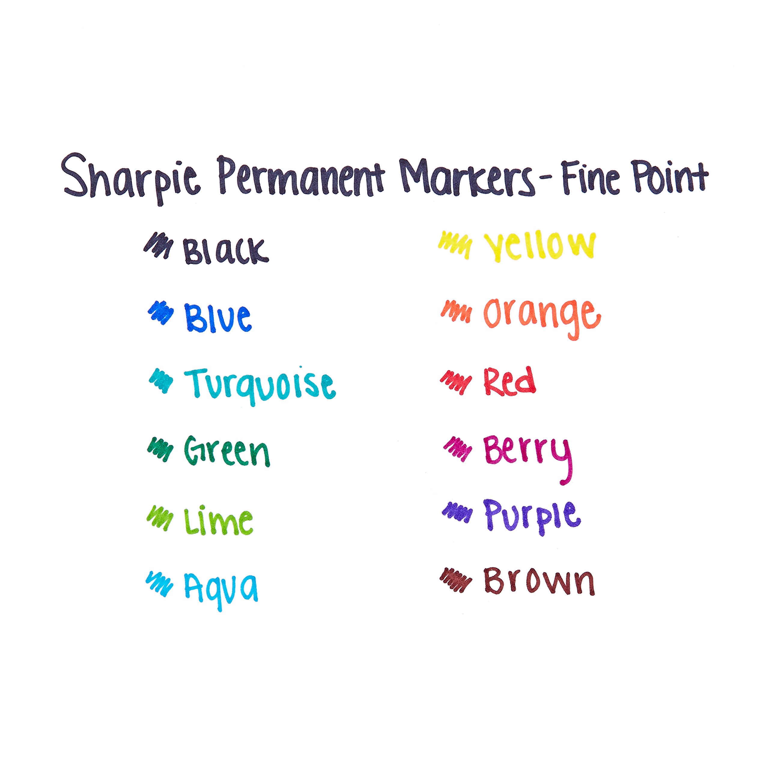 Foto 5 | Rotuladores Permanentes Sharpie Retráctiles De Punta Fina, 12 Colores - Venta Internacional.