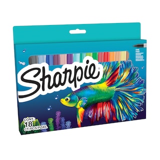 Foto 1 | Set De Rotuladores Sharpie Permanent Fine Point 18 Colores - Venta Internacional.