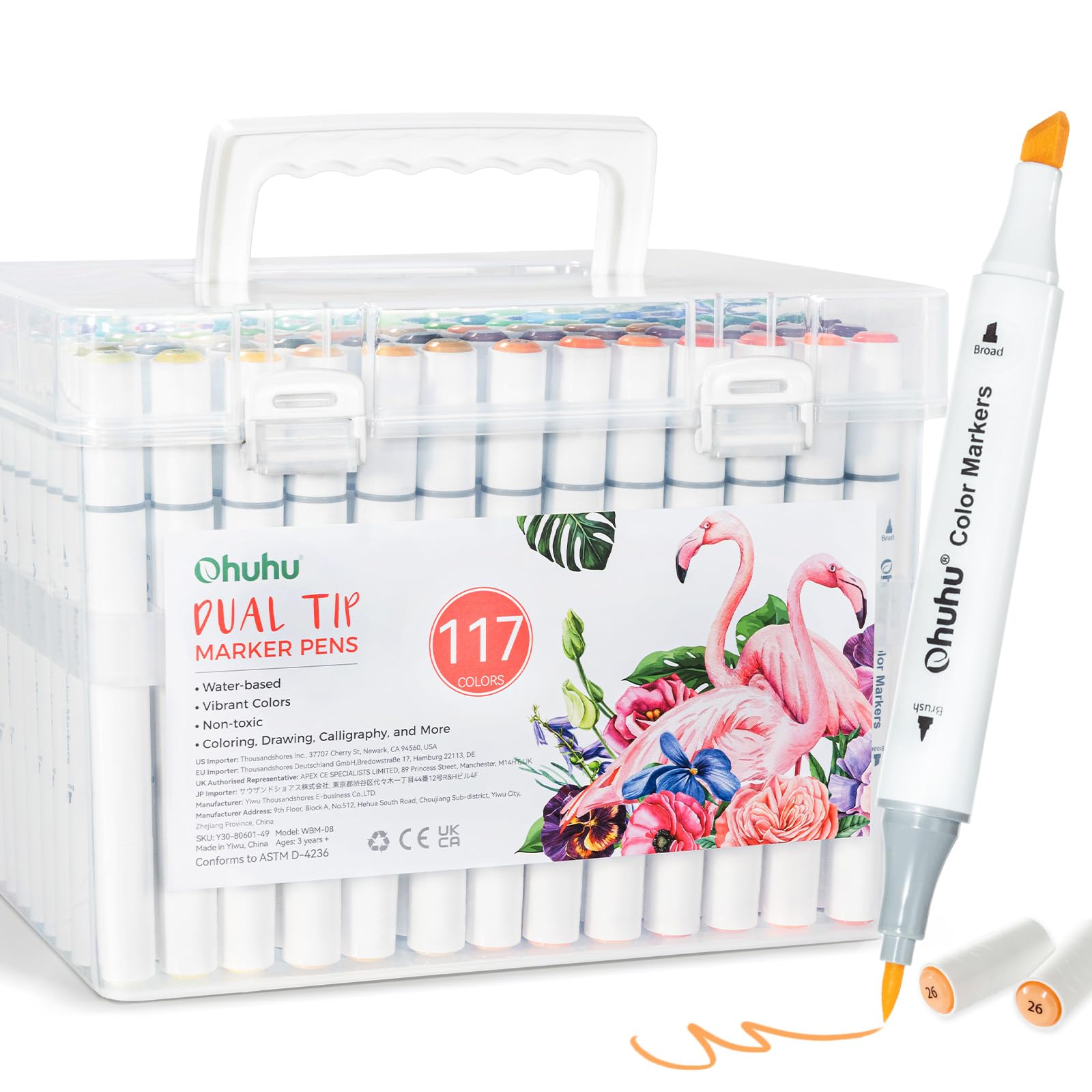 Foto 2 pulgar | Art Markers Ohuhu, 116 Colores, A Base De Agua, Puntas Dobles - Venta Internacional.