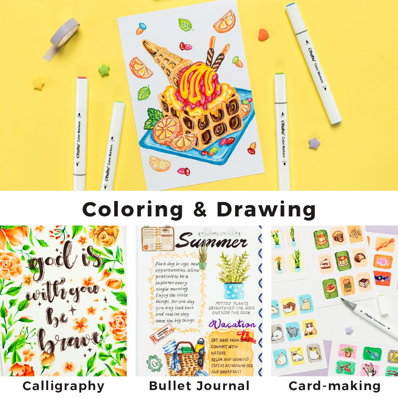 Foto 4 | Art Markers Ohuhu, 116 Colores, A Base De Agua, Puntas Dobles - Venta Internacional.