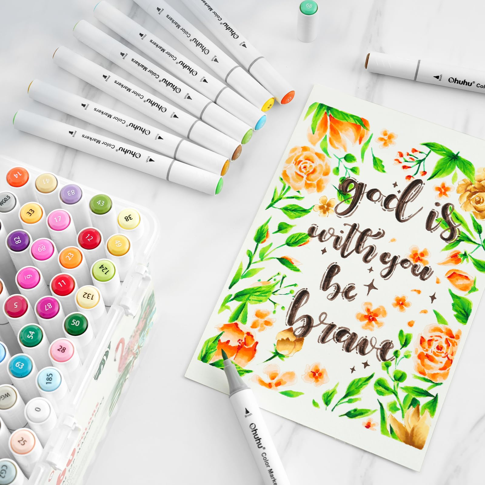 Foto 6 | Art Markers Ohuhu, 116 Colores, A Base De Agua, Puntas Dobles - Venta Internacional.