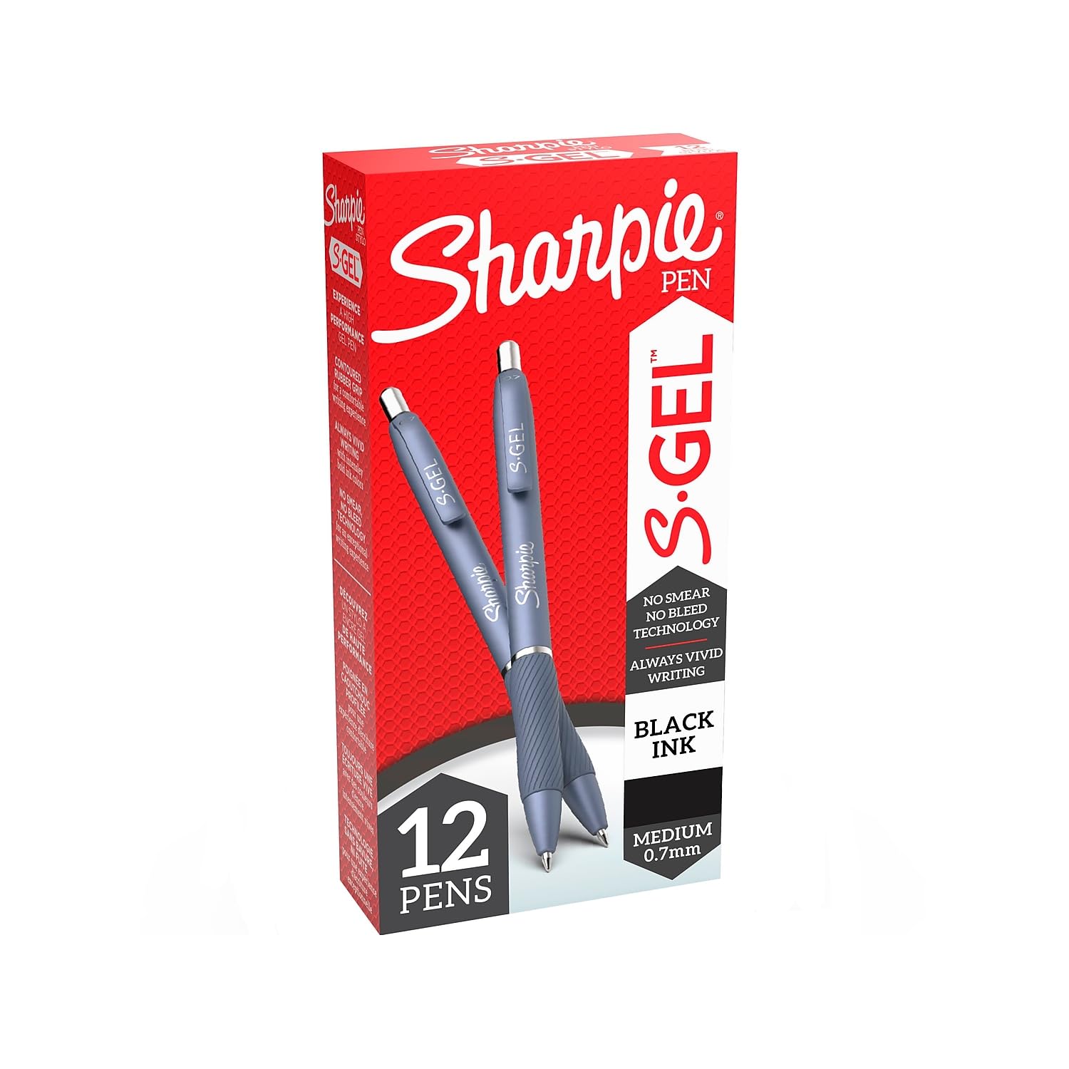 Foto 2 | Bolígrafos De Gel Sharpie S-gel De Punta Media (0,7 Mm), Tinta Negra, 12 Unidades - Venta Internacional.