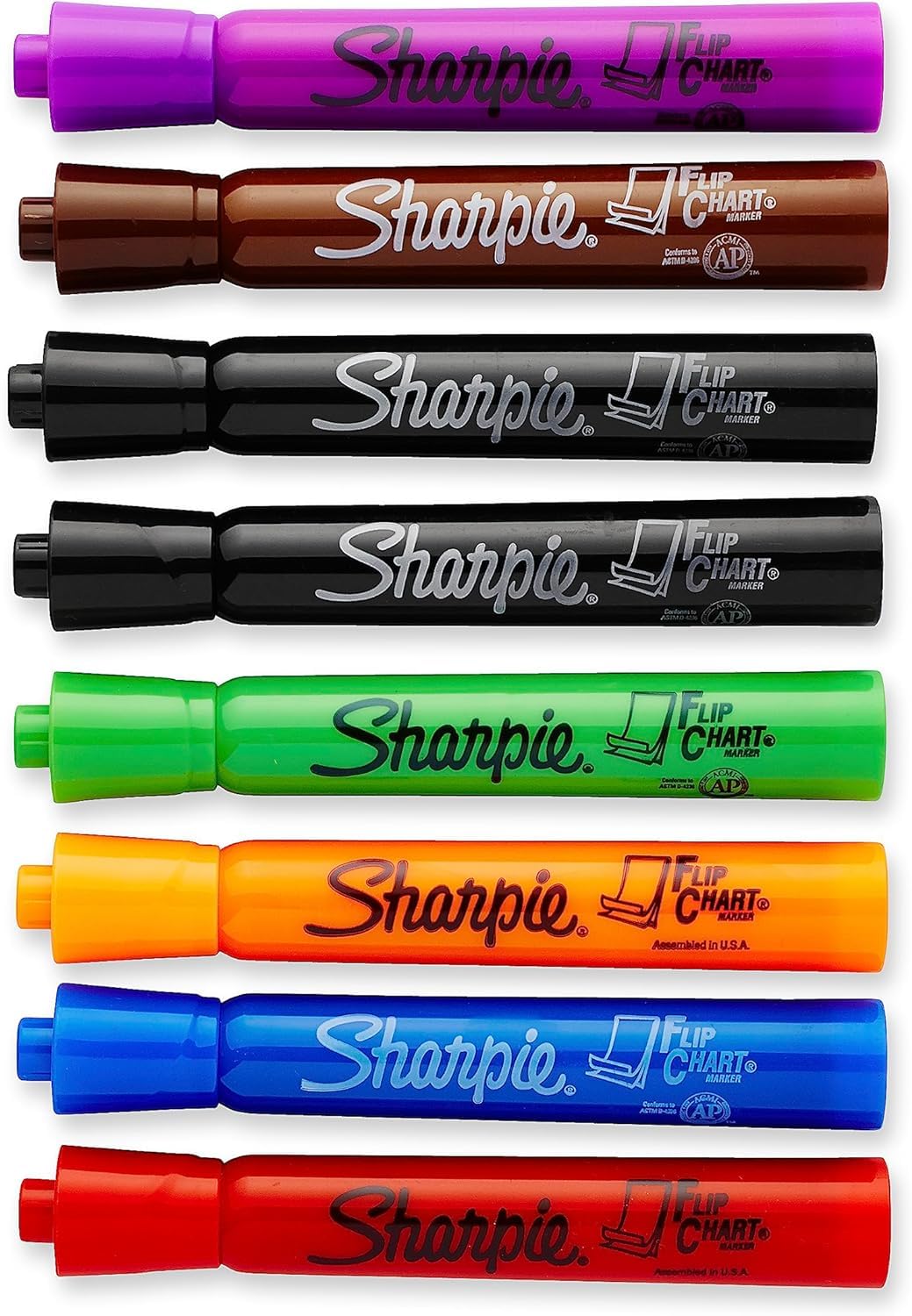 Foto 2 | Rotulador Sharpie Con Rotafolio Con Punta Redonda, Varios Colores, Paquete De 8 - Venta Internacional.