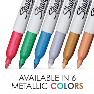 Foto 2 | Rotuladores Permanentes Sharpie Metallic Fine Point Gold, 12 Unidades - Venta Internacional.