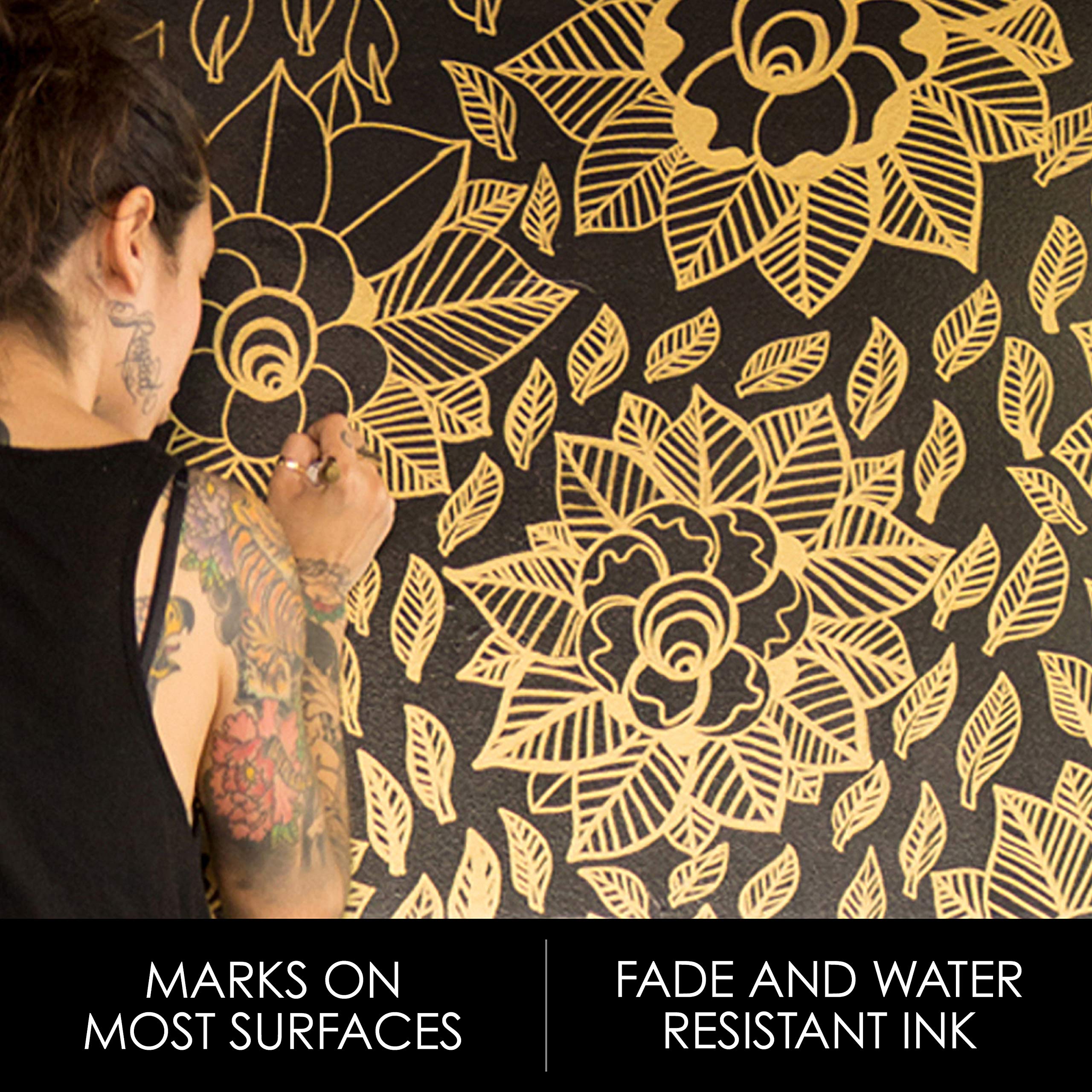 Foto 5 | Rotuladores Permanentes Sharpie Metallic Fine Point Gold, 12 Unidades - Venta Internacional.