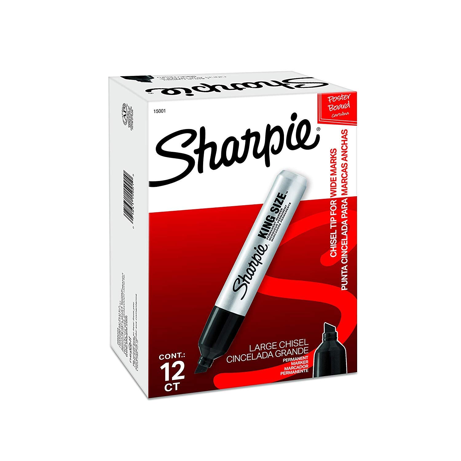 Foto 3 pulgar | Rotuladores Permanentes Sharpie Chisel Tip Pro, Tamaño King, Negros, 24 Unidades - Venta Internacional.