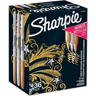 Foto 1 | Rotulador Sharpie Metálico Permanente De Punta Fina, 36 Unidades - Venta Internacional.