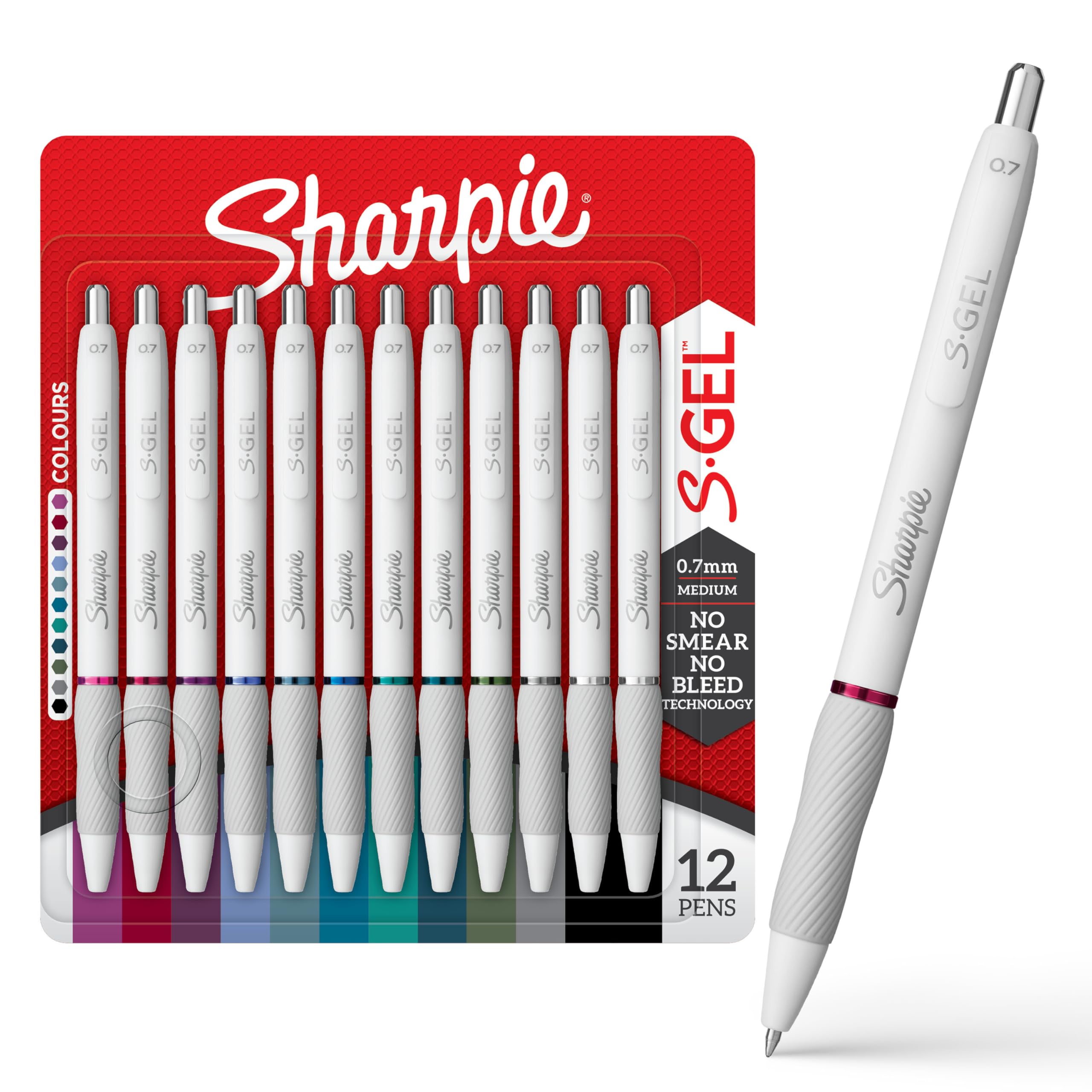 Foto 2 pulgar | Bolígrafos De Gel Sharpie S-gel Fashion Barrel Pearl White 0.7 Mm 12 Unidades - Venta Internacional.