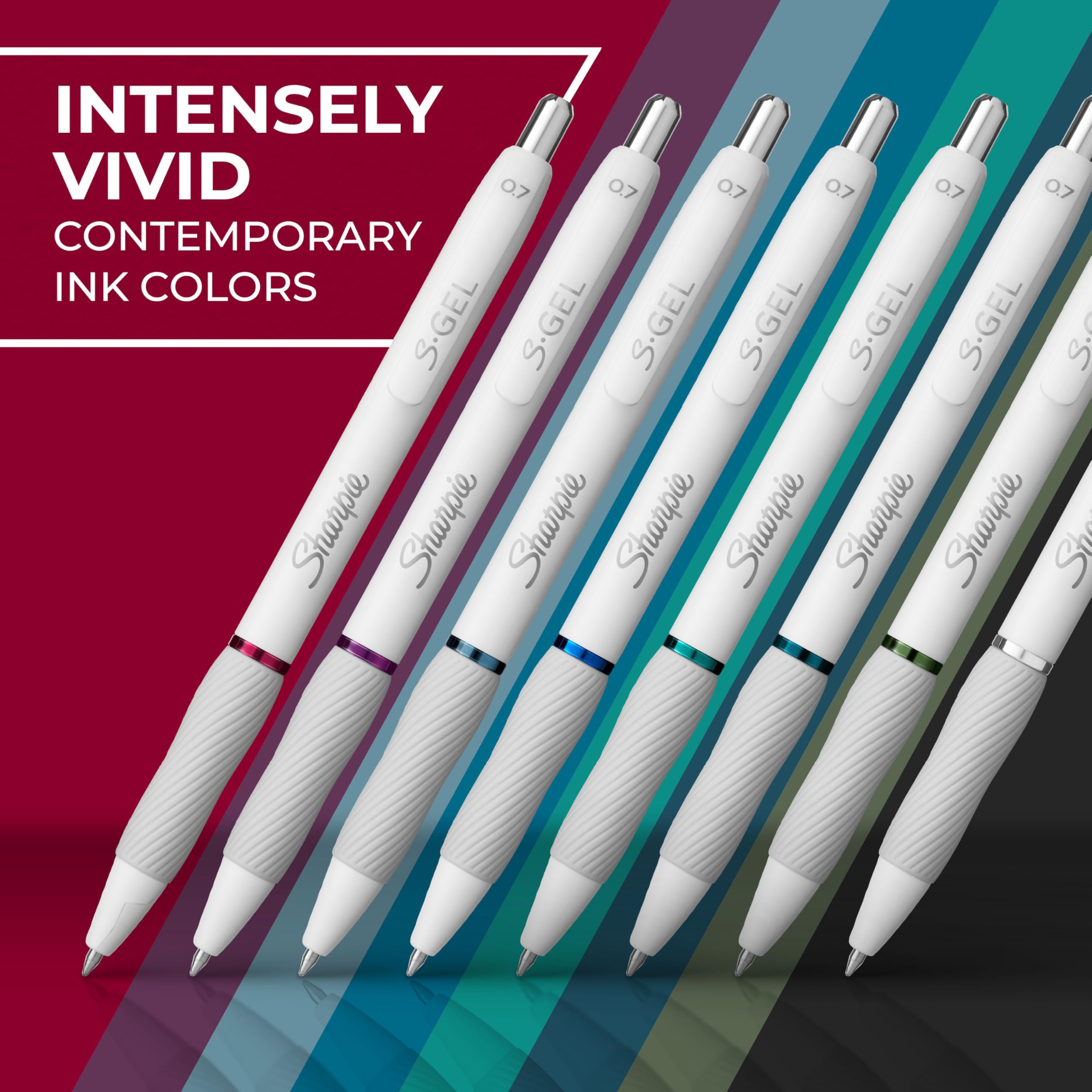 Foto 4 | Bolígrafos De Gel Sharpie S-gel Fashion Barrel Pearl White 0.7 Mm 12 Unidades - Venta Internacional.