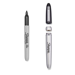Foto 7 | Rotuladores Permanentes Sharpie Con Estuche De Acero Inoxidable, Punta Fina, Negros, 6 Unidades - Venta Internacional.