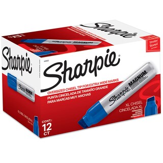 Foto 1 | Marker Sharpie Magnum, Permanente, Azul, Punta De Cincel De Gran Tamaño, 12 - Venta Internacional.