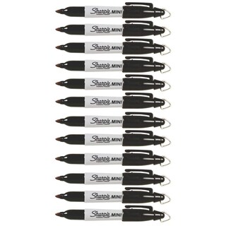 Foto 1 | Rotuladores Permanentes Sharpie Mini, Punta Fina, 12 Unidades (negros) - Venta Internacional.