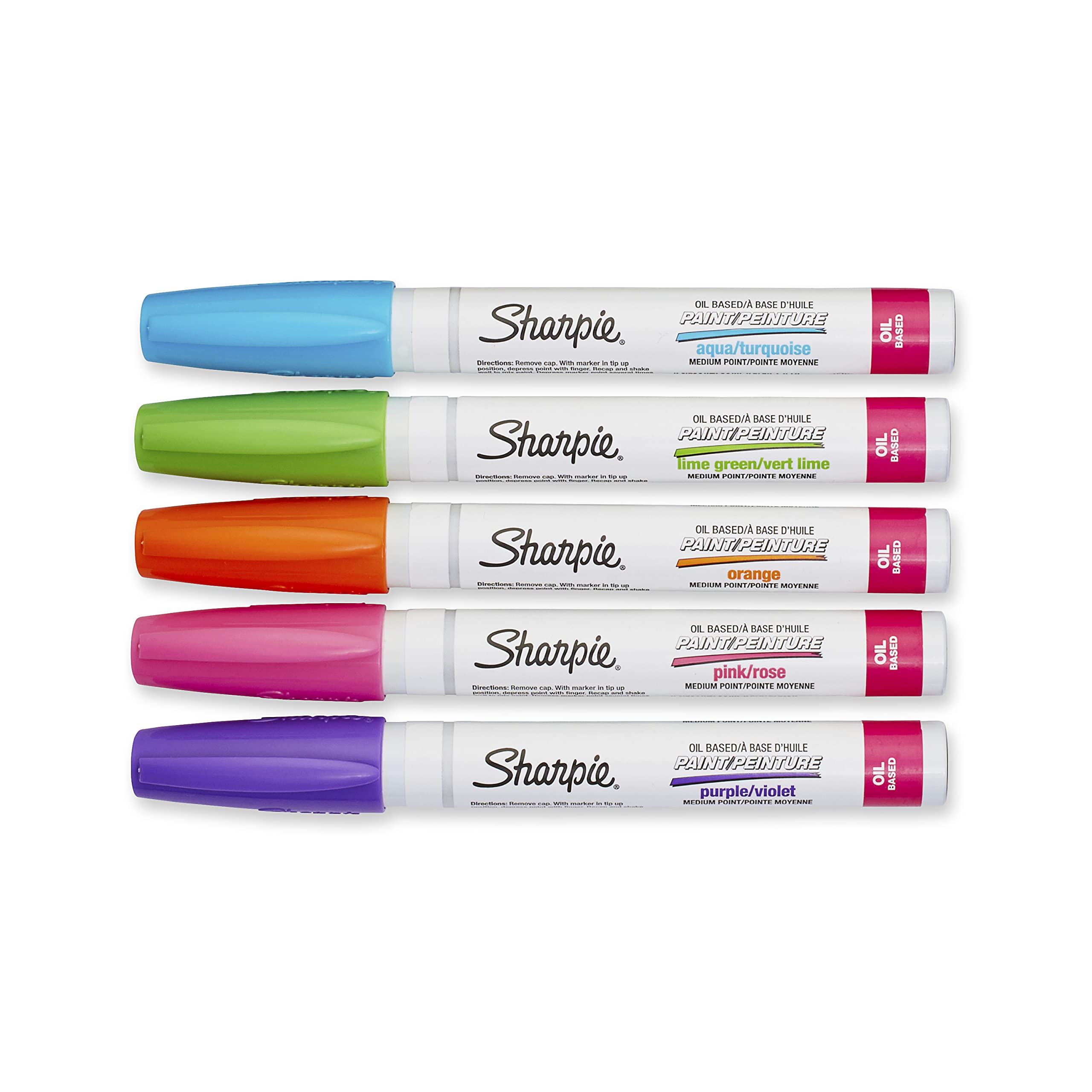 Foto 2 | Marcadores De Pintura Sharpie, A Base De Aceite, De Punto Medio, Juego De 5 Colores - Venta Internacional.