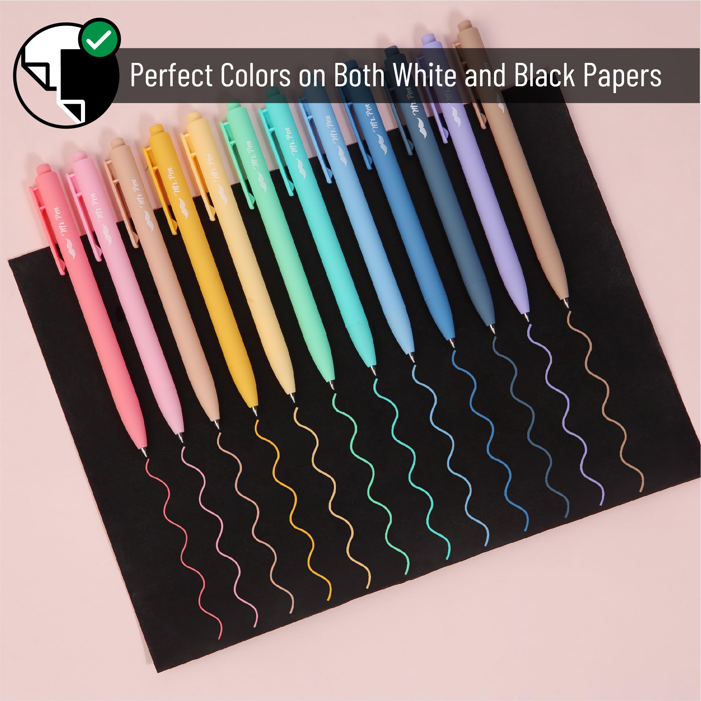 Foto 7 pulgar | Iluminadores Y Bolígrafos De Gel Mr. Pen Aesthetic, Paquete De 24 - Venta Internacional.